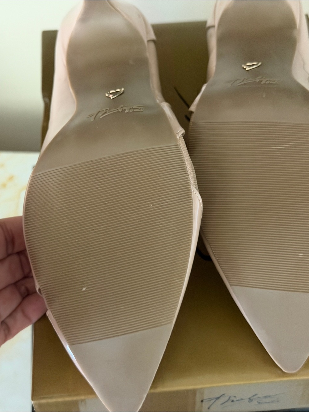 Thalia Sodi Blush Pink Patent Pointed-Toe Pumps - Picture 2 of 3